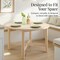 Best Choice Products 47In Round Solid Wood Dining Table, Modern Farmhouse Table For 4, Space Saving, Easy Assembly